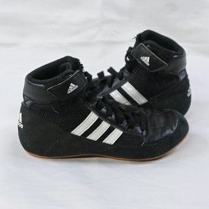 Adidas ~ Havoc Youth Wrestling Shoes ~ Size 2 1/2 ~  Q33839 Black White